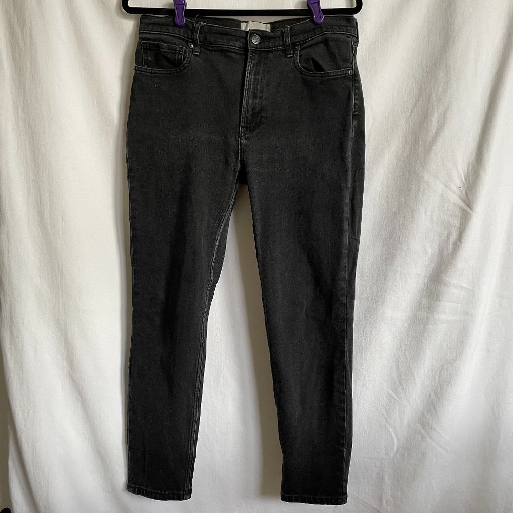 Everlane black high rise skinny ankle crop jeans denim